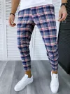 Pantaloni barbati casual regular fit in carouri B1731 P18-4.3/ E 14-2